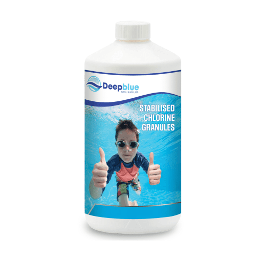 Deep Blue Pro - Stabilised Chlorine Granules 1kg Rapid dissolve Neutral PH