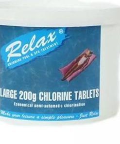 Relax 5Kg Large 200g Swimming Pool Chlorine Tablets Size: Pack Of 4 Large Blue/Green DiscountLeisur2945