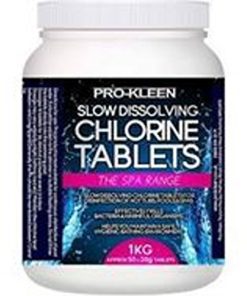 ProKleen Stabilised Slow Dissolving 20g Chlorine Tablets Pool Hot Tub Spas 1kg
