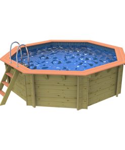 Plastica Knightsbridge Wooden Pool Package with SwimMaster Counter Current & Invertemp Heat Pump With PLAIN liner