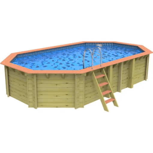 Plastica Westminster Wooden Pool Package with Invertemp Heat Pump With Patterned liner