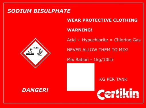 Certikin Sodium Bisulphate Label (LBL03)