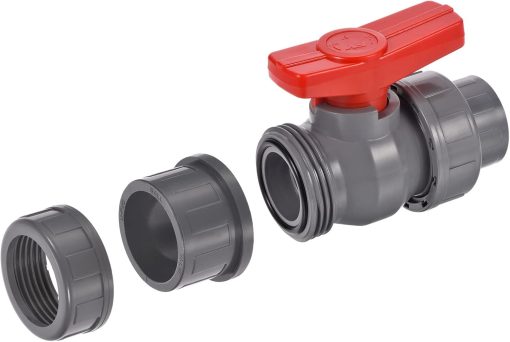 Deep Blue Pro PVC True Union Ball Valve Socket 1.5 Inch - Robust Design 877g - Image 3