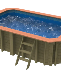 Plastica Wooden Exercise Pool Package with Argonaut/Endurance Filtration & SwimMaster Counter Current & Invertemp Heat Pump With PLAIN liner