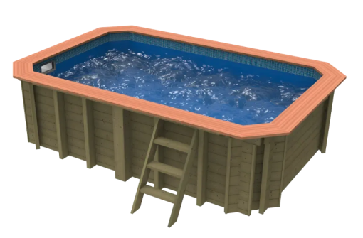 Plastica Wooden Exercise Pool Package with Argonaut/Endurance Filtration & SwimMaster Counter Current & Invertemp Heat Pump With PLAIN liner